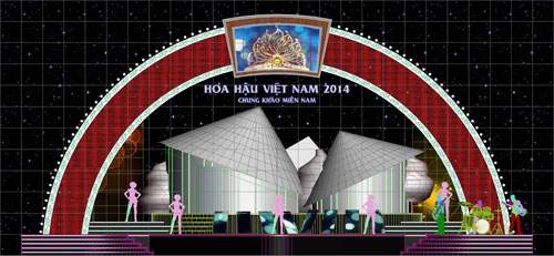 Chung khảo phía Nam - Hoa hậu Việt Nam 2014: Hé lộ sân khấu được đầu tư công phu 2