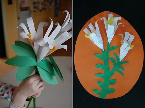 Hướng dẫn bé tự làm hoa loa kèn giấy dễ dàng tặng mẹ 18