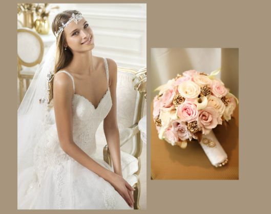 4 cách kết hợp váy cưới với hoa cầm tay 2