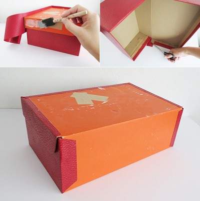 Tái chế hộp giấy cũ thành vali handmade cho bé yêu 3