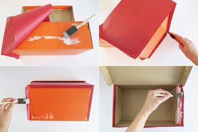 Tái chế hộp giấy cũ thành vali handmade cho bé yêu 2