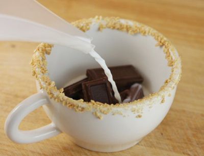 Ngọt lịm sữa chocolate trộn kẹo marshmallow nướng 4