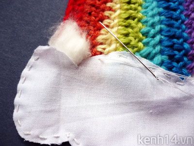 Tự đan khăn len bảy sắc cầu vồng rạng rỡ mùa đông 8