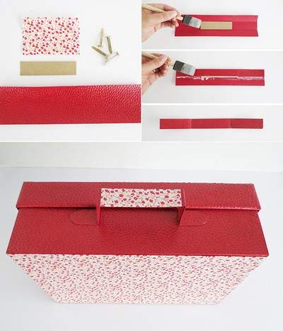 Tái chế hộp giấy cũ thành vali handmade cho bé yêu 6