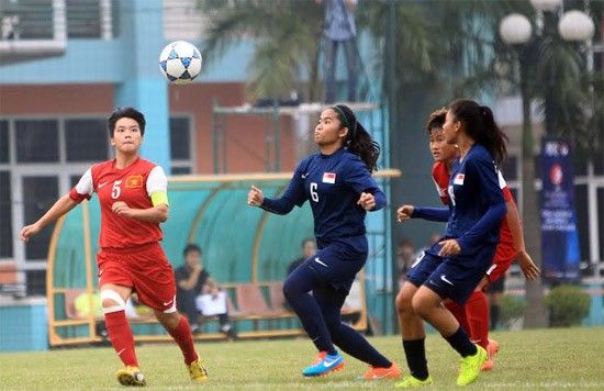 U19 nữ Việt Nam thắng đậm 11-0 trước U19 Singapore 2