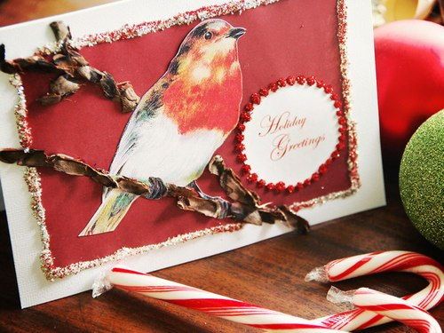 Tự làm thiệp chú chim Robin đáng yêu đón Giáng sinh 6