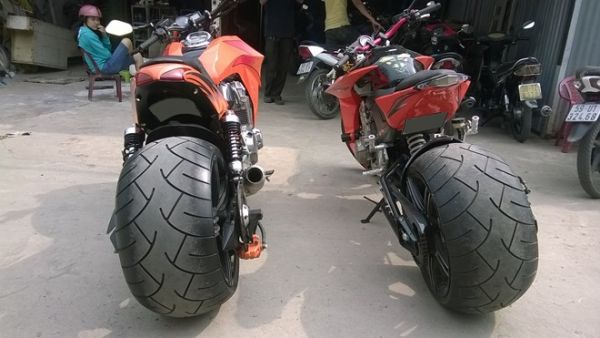 Bộ đôi mô tô Honda cực hầm hố độ bởi thợ Sài Gòn 7
