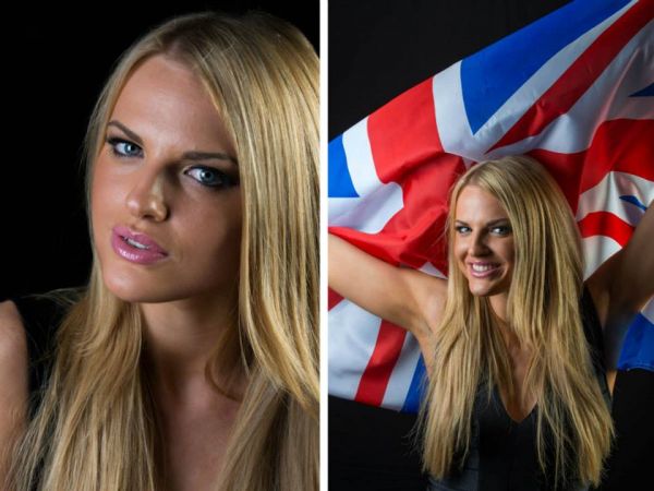 Người đẹp hoàn vũ chụp hình với cờ tổ quốc 12