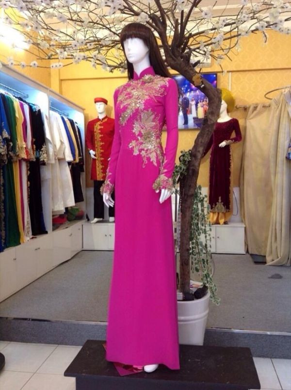 Hé lộ áo dài cưới truyền thống của Huỳnh Đông - Ái Châu 2