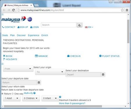 Trang chủ Hãng hàng không Malaysia Airlines bị hacker tấn công 3