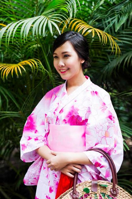 Hoa khôi Ngoại thương khoe dáng yêu kiều trong trang phục Nhật Bản 11