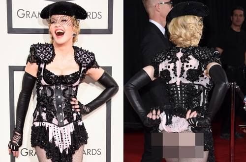 Madonna khoe trọn vòng 3 trên thảm đỏ Grammy 3
