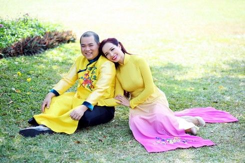 Gia đình Việt Hương, Thúy Hạnh, Bình Minh mặc áo dài du xuân 21