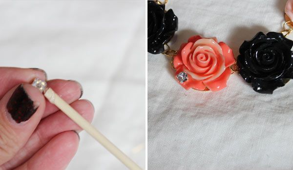 Cách làm phụ kiện vòng cổ handmade hoa hồng điệu đà 6