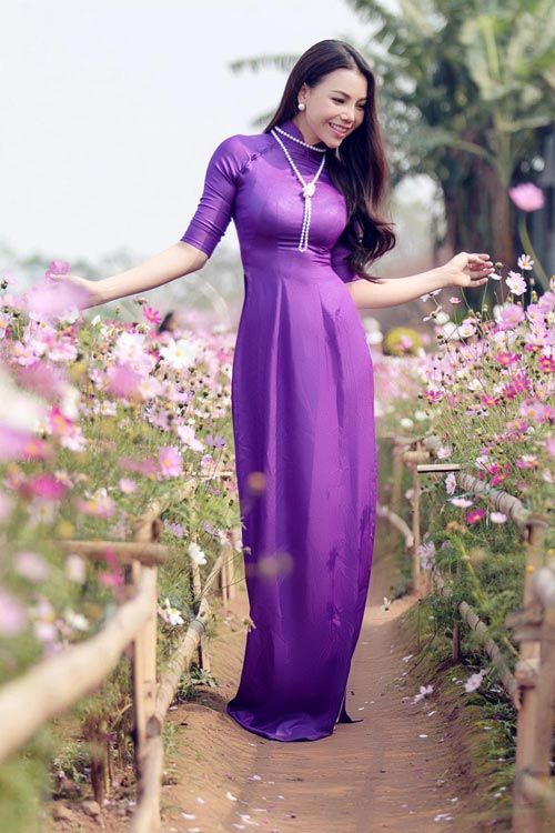 4 mốt áo dài du xuân tuyệt đẹp từ sao Việt 12