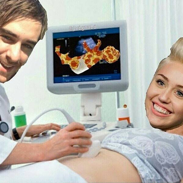 Miley Cyrus đáp trả hài hước tin đồn có thai 2