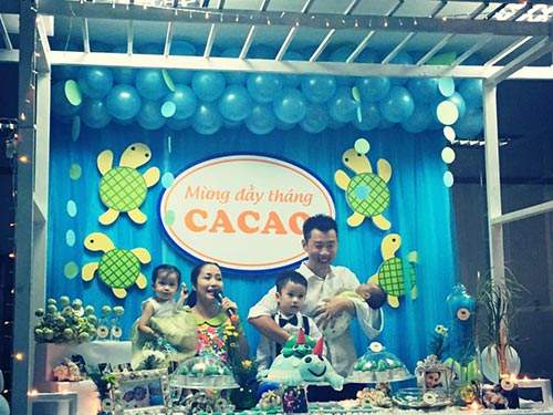 Ốc Thanh Vân làm tiệc giản dị mừng đầy tháng bé Cacao 12