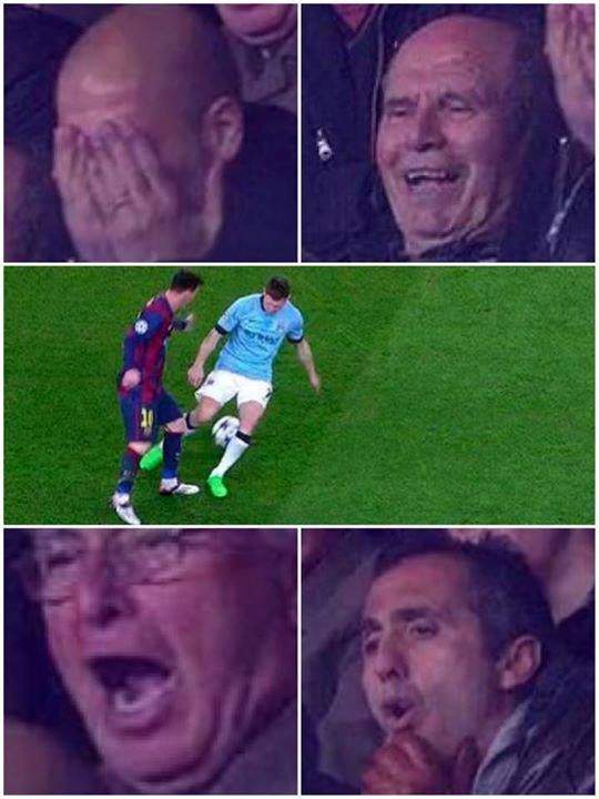 Ảnh chế màn trình diễn của Messi trước Man City 2