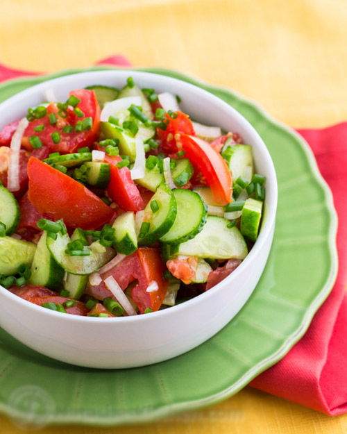 Cách làm salad dưa chuột cà chua giòn tan ngọt mát 9