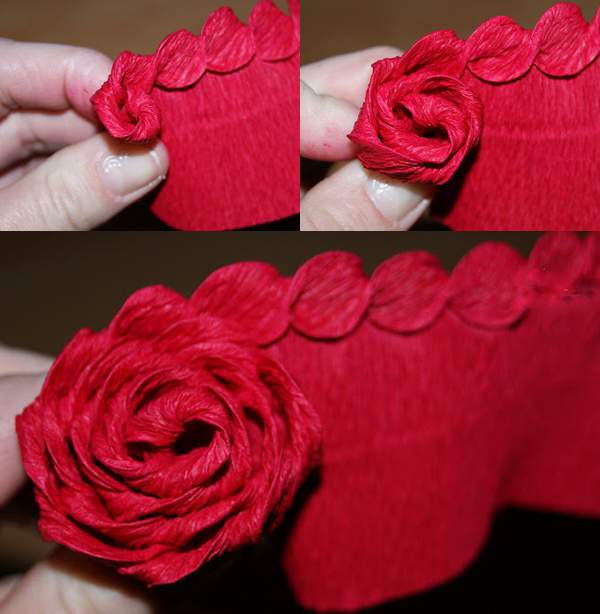 Cách làm hoa hồng bằng giấy nhún tuyệt đẹp cho bạn 4