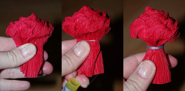 Cách làm hoa hồng bằng giấy nhún tuyệt đẹp cho bạn 5