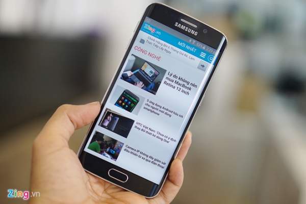 Đập hộp Galaxy S6 Edge màn hình cong bán ở VN 12