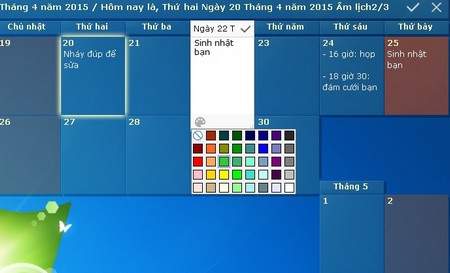 DesktopCal - Tờ lịch đa dụng và hữu ích cần có trên Windows 3