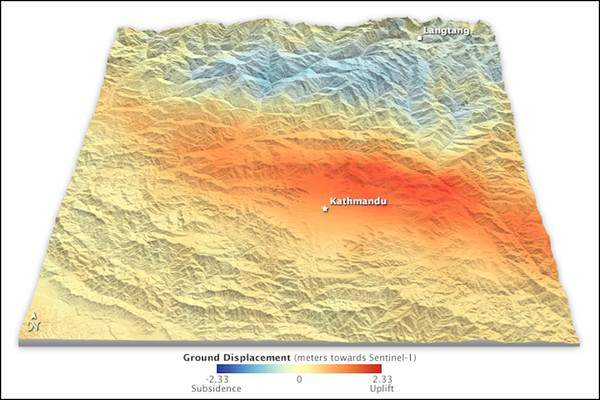 Trái đất “cựa quậy” dưới ảnh hưởng của siêu động đất ở Nepal 2