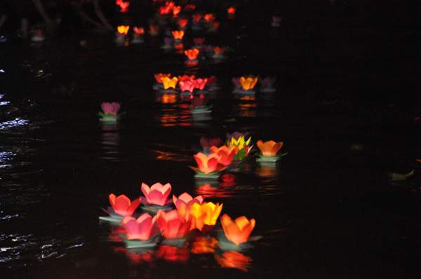 Ảnh: Ngàn hoa đăng đẹp lung linh trên sông Sài Gòn 15