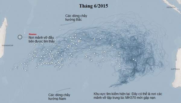 Hành trình và hướng đi của các mảnh vỡ MH370 18
