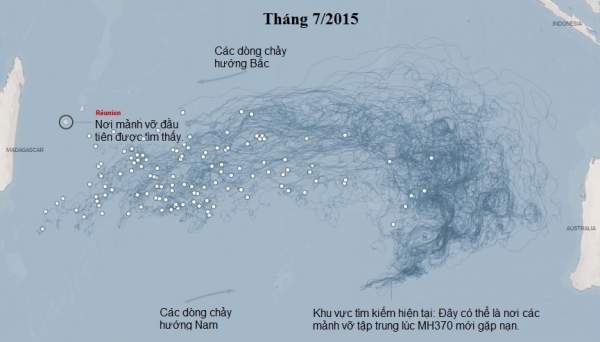 Hành trình và hướng đi của các mảnh vỡ MH370 19