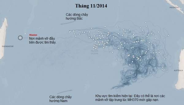 Hành trình và hướng đi của các mảnh vỡ MH370 10