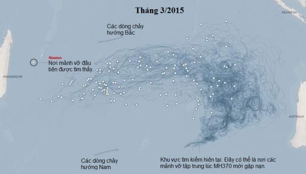 Hành trình và hướng đi của các mảnh vỡ MH370 15
