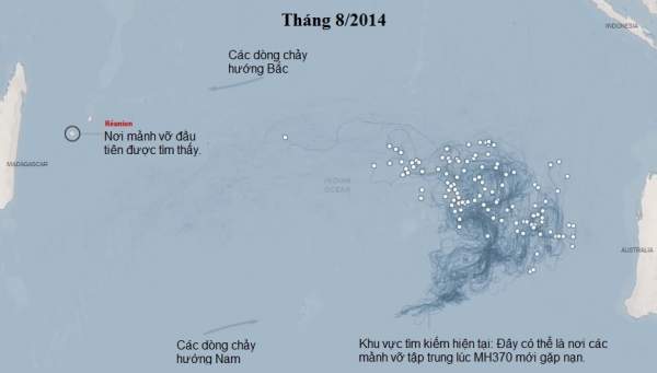 Hành trình và hướng đi của các mảnh vỡ MH370 7