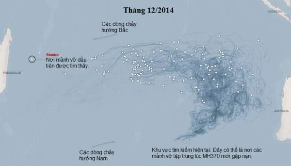 Hành trình và hướng đi của các mảnh vỡ MH370 12