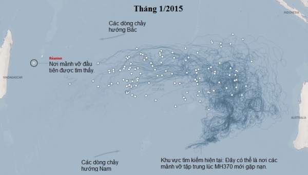 Hành trình và hướng đi của các mảnh vỡ MH370 13