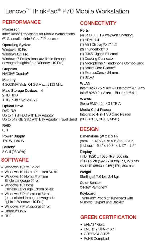 Lenovo trình làng ThinkPad P50 và ThinkPad P70 2