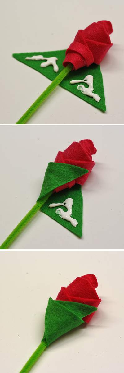 Làm hoa hồng ngọt ngào từ vải dạ trang trí nhà cuối tuần 4