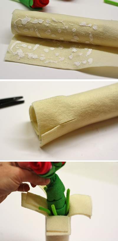 Làm hoa hồng ngọt ngào từ vải dạ trang trí nhà cuối tuần 7