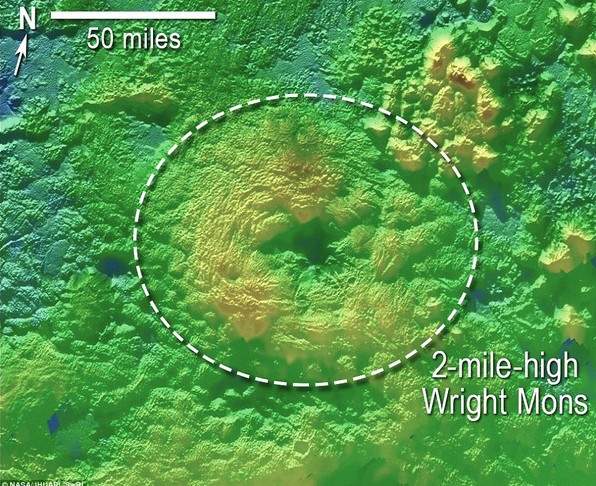 Phát hiện núi lửa phun ra băng trên Sao Diêm Vương 2