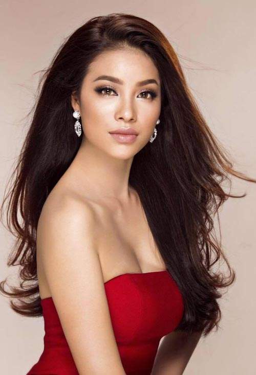 Phạm Hương trang điểm đậm hơn khi thi Hoa hậu Hoàn vũ 2015 42