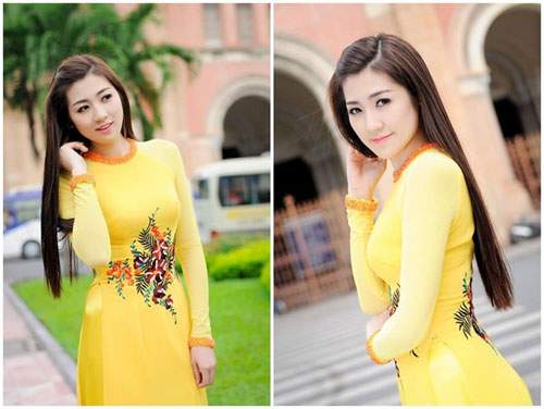 6 kiểu tóc kết hợp áo dài đẹp nhất của sao Việt 9