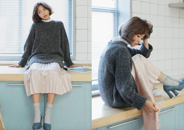 Các mẫu váy len "nổi bần bật" 2015 chị em nào cũng thích 12