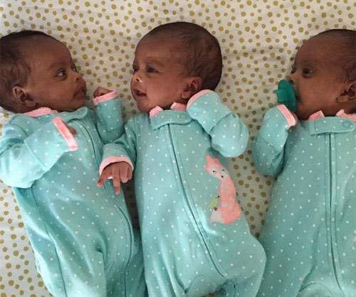Ca sinh 3 bé gái da màu giống hệt nhau "yêu không tả nổi" 9