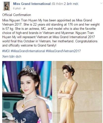 Á hậu Huyền My đại diện Việt Nam tham gia Miss Grand International 2017 3