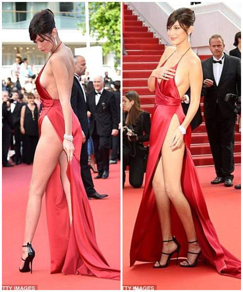 Mải cười đùa, chân dài triệu đô lộ khoảnh khắc hớ hênh trên thảm đỏ Cannes 12