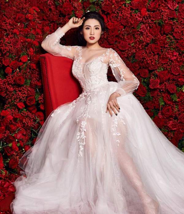 "Bạn gái Noo Phước Thịnh" lộng lẫy với váy cưới 3 tỷ đồng 7