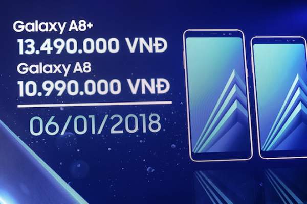 Samsung công bố giá của bộ đôi Galaxy A8 và A8+ tại Việt Nam 2