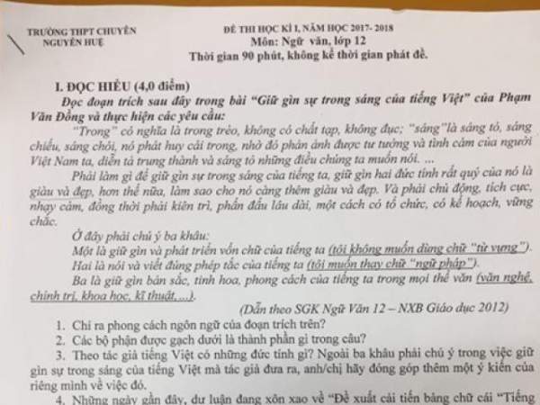 Nghi lộ đề, Khánh Hòa cho dừng thi môn toán lớp 12 toàn tỉnh 3