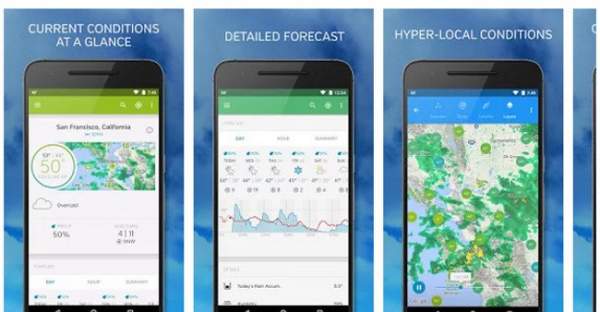 Tổng hợp phần mềm theo dõi thời tiết miễn phí trên Android 5